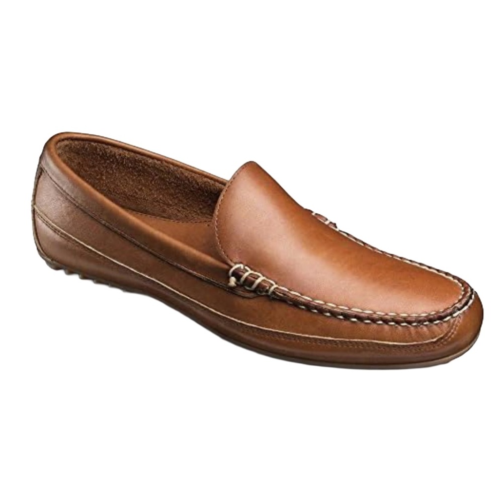 NEW! Allen Edmonds 13D Tan Leather Driving Loafers Slip-On Shoes - Picture 7 of 11